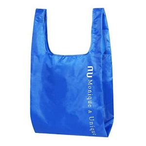 Monique & Unique エコバッグ 折りたたみ 買い物袋 大容量 軽量 防水 M&Uオリジナル レディース メンズ 人気 (ブルー