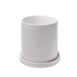 Ekirlin 植木鉢 陶器鉢 白 おしゃれ 受け皿付き 底穴あり 15.7cm 6号 色 観葉植物 鉢 プランター 鉢植え 北欧 室内 部屋 インテリア