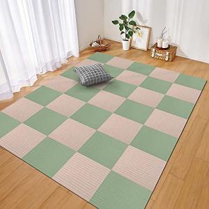 タイルカーペット ジョイントマット 防音マット ずれない 吸着 洗えるタイルマット チェアマット パンチカーペット 足音高齢者ペット子供玄関