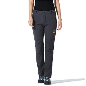 QIRUNレディース アウトドア 厚手 秋冬用 防寒 防風 撥水裏フリース トレッキング パンツ アウターパンツ ハイキング キャンプ 秋冬春用 ズボン
