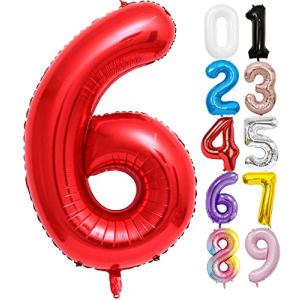 FAMULIA 数字 風船 バルーン 大きい 赤 90cm 誕生日 バースデー