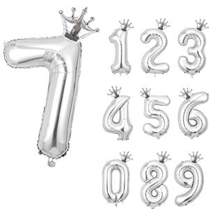 養楽堂 誕生日 バルーン 数字 パーティー 飾り風船 0-9 王冠 デコレーション装飾 32インチ 大きい バルーン 結婚式 記念日 子供
