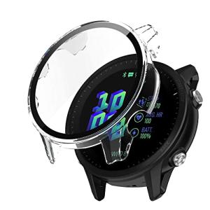 AiMaoo Garmin Forerunner 955 対応 ケース 強化ガラスフィルム 保護 カバー 硬質ポリPC素材 一体化 耐衝撃