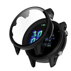 AiMaoo Garmin Forerunner 955 対応 ケース 強化ガラスフィルム 保護 カバー 硬質ポリPC素材 一体化 耐衝撃