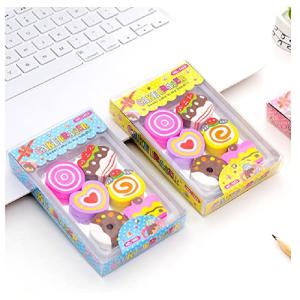 ケーキ消しゴム かわいい ミニ消しゴム プレミアムタイプ おもしろ消しゴムセット色鉛筆用消しゴム カラフルなパッケージ 子供 学生 学校 文