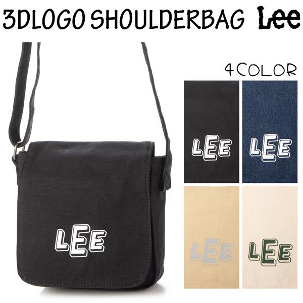 取寄品 リー Lee キャンバス3Dロゴ入りフラップショルダーバッグ ミニショルダーバッグ ショルダ...