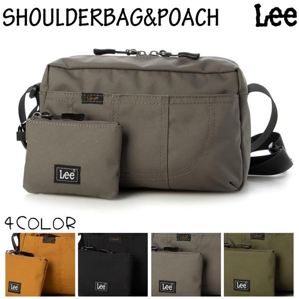 取寄品 リー Lee CORDURA横型スクエアショルダーバッグ ミニポーチ付き ミニショルダーバッ...