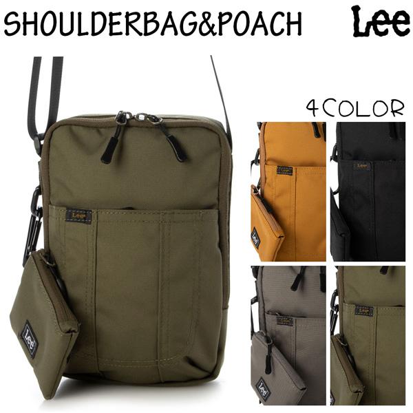 取寄品 リー Lee CORDURA縦型スクエアショルダーバッグ ミニポーチ付き ミニショルダーバッ...