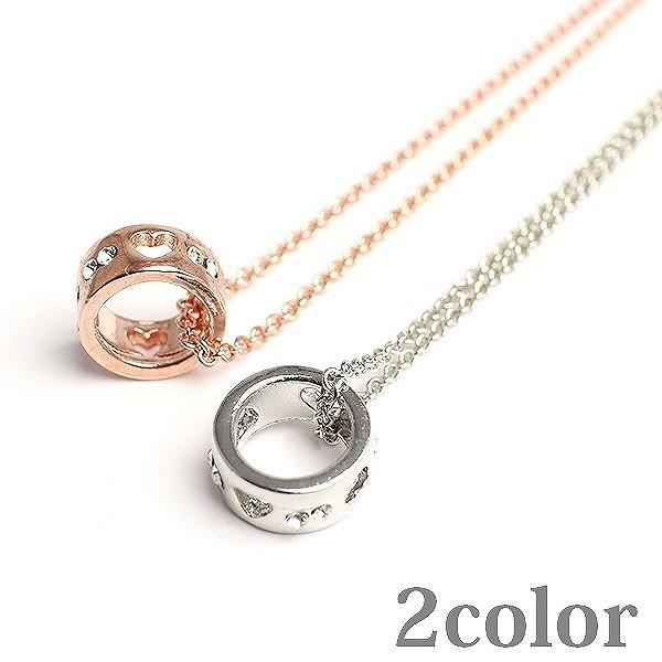 ハートを象ったエタニティリングネックレス SPST027 レディースネックレス necklace 送...