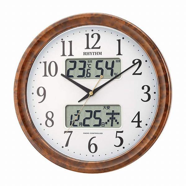取寄品 正規品 RHYTHM リズム時計 4FY617SR23 暗所自動点灯付き ピュアカレンダーM...