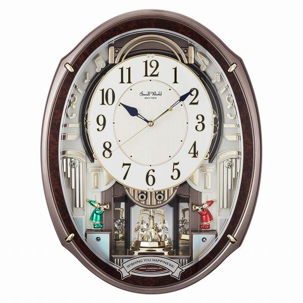 取寄品 正規品 RHYTHM リズム時計 4MN545RH23 電波からくり時計 スモールワールドア...