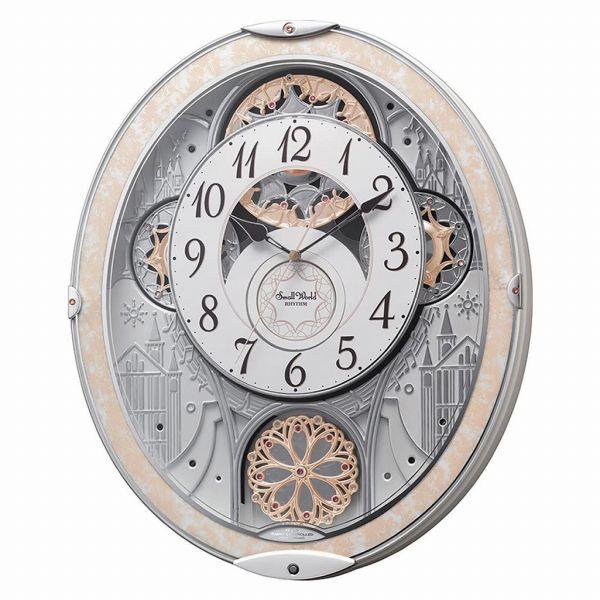 取寄品 正規品 RHYTHM リズム時計 8MN407RH03 電波からくり時計 スモールワールドノ...