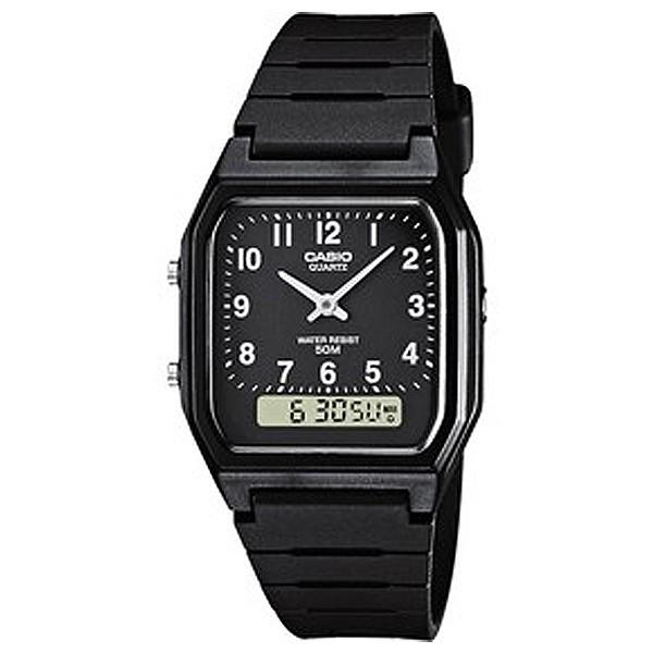 取寄品 CASIO腕時計 アナデジ アナログ&amp;デジタル AW-48H-1B チプカシ メンズ腕時計 ...