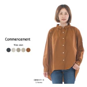 Commencement コメンスメント Wide shirt C-192【2023秋冬】★