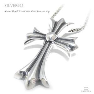 マネークリップ/札挟み シルバー925 68mm フローラルクロス紋章