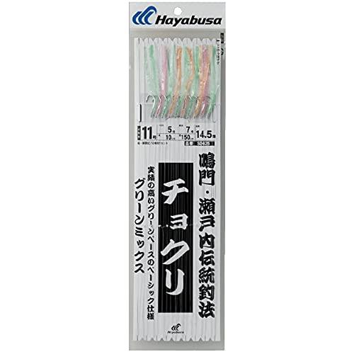 ハヤブサ(Hayabusa) サビキ チョクリ グリーンミックス 10本鈎 SD825 10-4-6