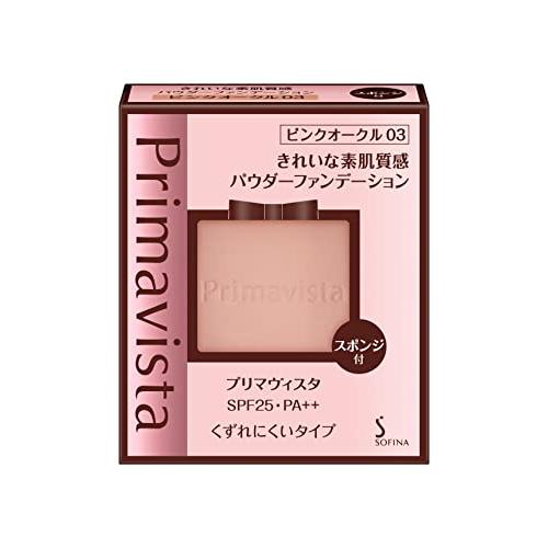 プリマヴィスタ きれいな素肌質感パウダーファンデーション ピンクオークル03 SPF25 PA++ ...