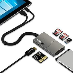LINKUP 8-in-1ハブ―4K HDMI、USB-A 3.0、SD、Micro SD (TF)、 コンパクトフラッシュ、SATAハードドライブア｜vastforest