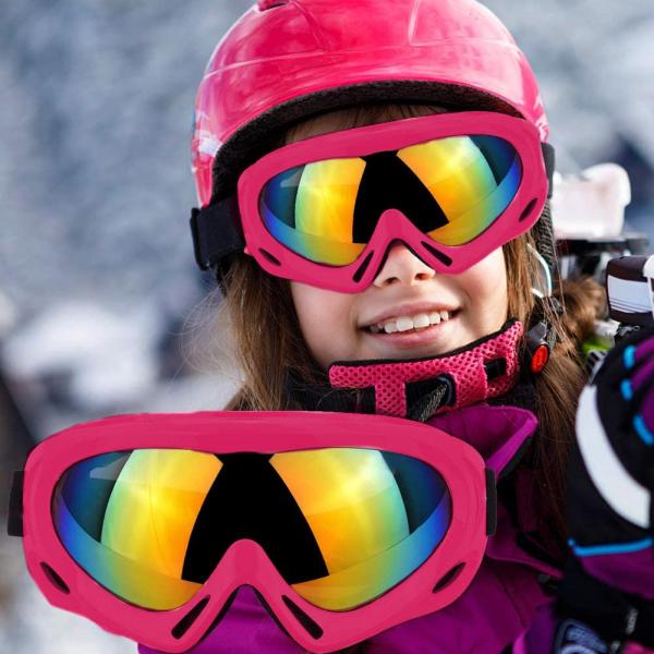 子供用 スキーゴーグル スノーボードゴーグル UV400 紫外線カッ 防風/防雪/防塵 山登り/スキ...