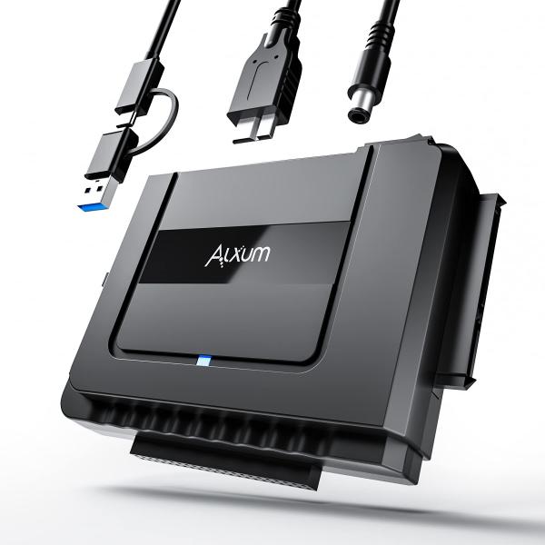 Alxum SATA IDE 変換アダプタ 両方対応 IDE USB変換ケーブル 2.5/3.5イン...