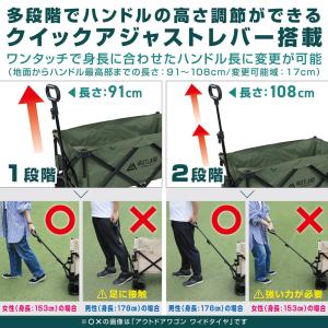 VASTLAND アウトドアワゴン キャリーワ...の詳細画像3