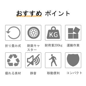 【1年保証】台車 折りたたみ 耐荷重200kg...の詳細画像2