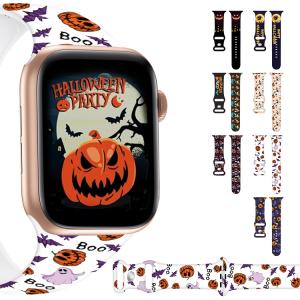 【1円セール】 Apple Watch バンド アップルウォッチ バンド シリコン ハロウィン柄 ベルト apple watch SE series 8 7 6 5 4 3 2 1 38 40 41 42 44 45mm
