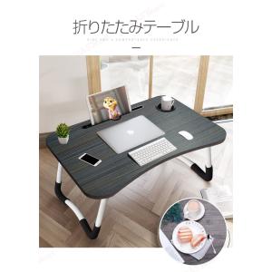 折りたたみテーブル 幅60cm サイドテーブル...の詳細画像1