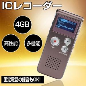 ボイスレコーダー 小型 ICレコーダー 4GBメモリ内蔵 電話録音 スピーカー搭載 長時間 高音質 2色選ぶ