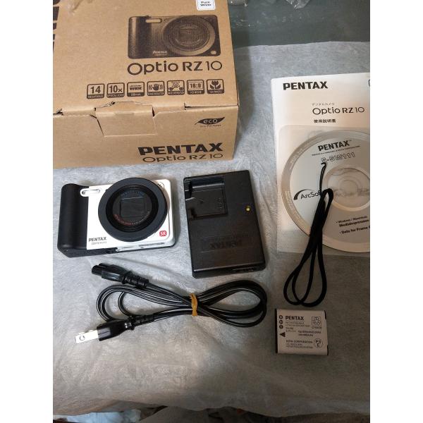 PENTAX デジタルカメラ Optio RZ10 ピュアホワイト 1400万画素 28mm 光学1...
