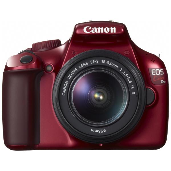 Canon デジタル一眼レフカメラ EOS Kiss X50 レンズキット EF-S18-55mm ...
