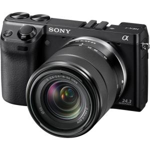 ソニー SONY ミラーレス一眼 α NEX-7 ズームレンズキット E18-55mm F3.5-5.6 OSS付属 専用ブラックモデル NEX-7K ミラーレス一眼カメラの商品画像