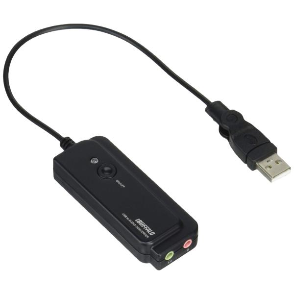 BUFFALO USBオーディオ変換ケーブル(USB A to 3.5mmステレオミニプラグ) Ma...