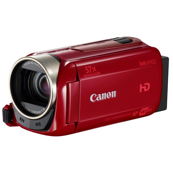 Canon デジタルビデオカメラ iVIS HF R52 レッド 光学32倍ズーム IVISHFR5...