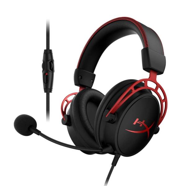 HyperX Cloud Alpha ゲーミング ヘッドセット インライン音量コントロールBox付属...