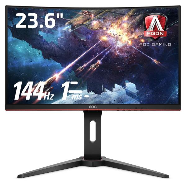 AOC ゲーミング モニター C24G1/11 (23.6インチ/144Hz/1ms/VA 曲面パネ...