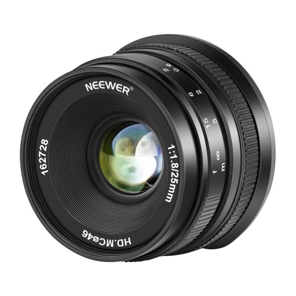 Neewer 25mm f/1.8 大口径広角レンズ マニュアルフォーカス APS-C プライム固定...