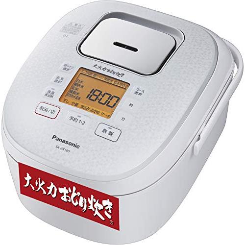 パナソニック 炊飯器 5.5合 IH式 大火力おどり炊き スノーホワイト SR-HX100-W