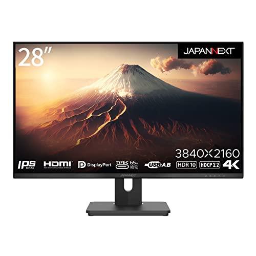 JAPANNEXT 28型 IPS 4K液晶モニター USB Type-C(最大65W給電対応） J...