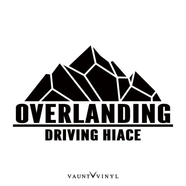 OVERLANDING HIACE カッティング ステッカー