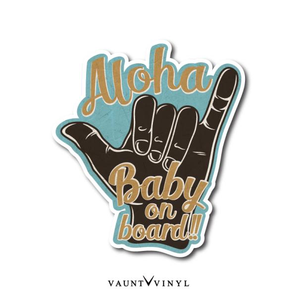 Aloha! BABY ON BOARD マグネット