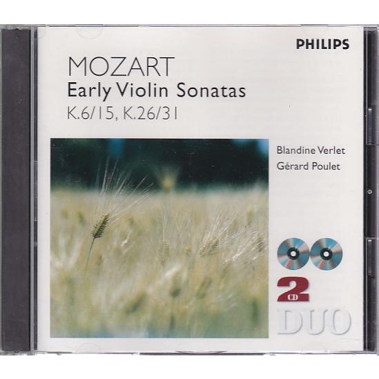 ★CD PHILIPS モーツァルト:初期ヴァイオリンソナタ集 CD2枚組 *ジェラール・プーレ(G...