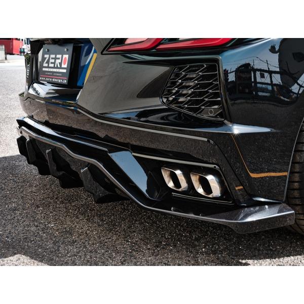 ゼロ デザイン シボレー コルベット C8 リア アンダー ディフューザー FRP エアロ パーツ ...