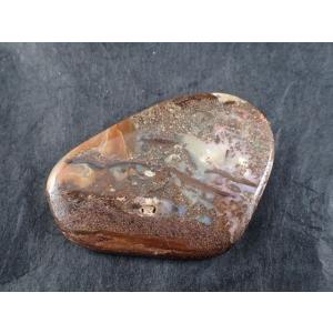 ボルダーオパール原石 Lightning Ridge, Australia 産　寸法　：　46.6X33.1X6.0mm/13g　 フロートケース付｜vecsutoneclub