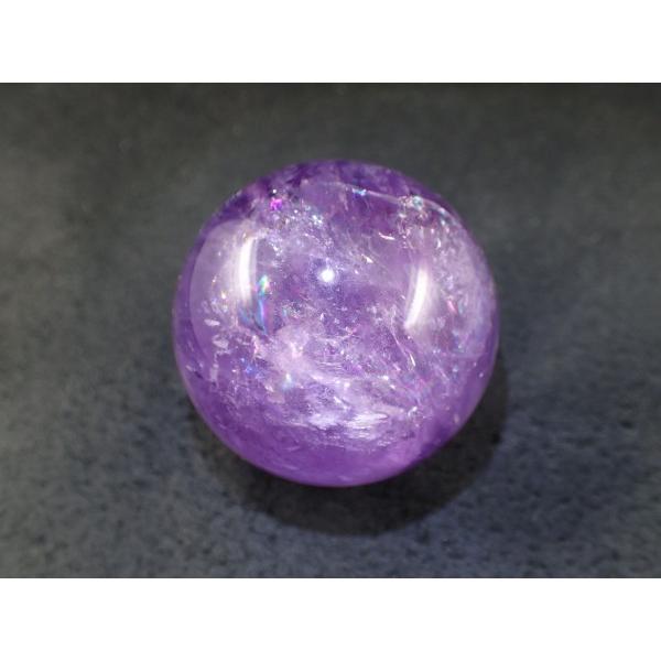 最高品質アメジスト（紫水晶）AAA　丸玉　ブラジル産　寸法　：　48.1X48.1X48.1mm/1...