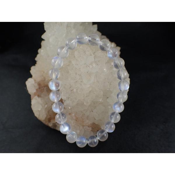 最高品質ロイヤルムーンストーン　ブレスレット　スリランカ 産　寸法　：　約7.2mm玉24個内径約1...