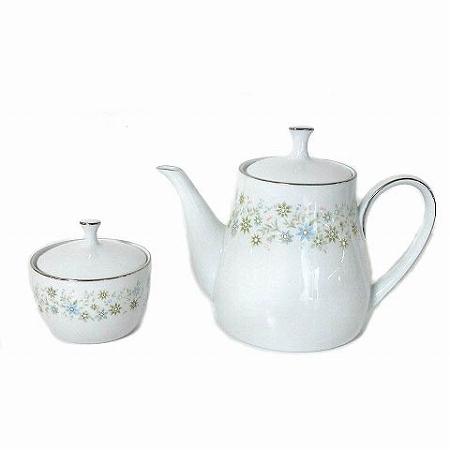 ノリタケ Noritake ティーポット シュガーポット おまとめ 2点セット 花柄 洋食器 白 ホ...