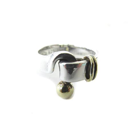 ティファニー TIFFANY &amp; CO. ラブノット リング 925 750 K18 シルバー ゴー...