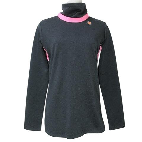 ビバハート VIVA HEART 美品 ゴルフウエア シャツ プルオーバー ハイネック 長袖 ワンポ...