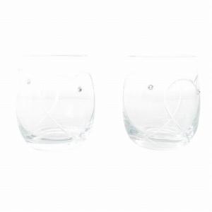 未使用品 ウェッジウッド WEDGWOOD プロミシストゥーハーツ ペアグラス コップ 2点セット ...